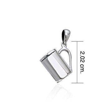 Coffee Cup Silver Pendant TP446 - Jewelry